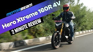 Hero Xtreme 160R 4V  Quick n Fast Review  MotorBeam [upl. by Sulecram]