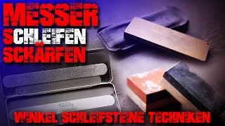 MESSER RICHTIG SCHLEIFEN SCHÄRFEN  Schleifstein Einsteiger Outdoor Survival Bushcraft EDC Test [upl. by Holmen]