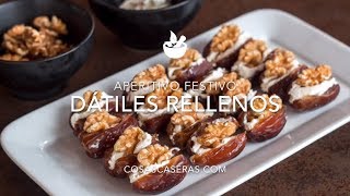 Dátiles Rellenos de Crema de Queso y Nueces [upl. by Anetsirhc787]