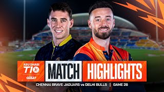 2024 Abu Dhabi T10 I Match 26 Highlights Delhi Bulls vs Chennai Brave Jaguars  Season 8 [upl. by Nolasba]