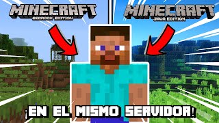 ¡¡¡¿COMO JUGAR MINECRAFT BEDROCK Y MINECRAFT JAVA EN EL MISMO SERVIDOR SI SIRVE [upl. by Arten460]