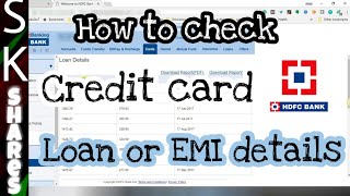 How to check Loan or EMI details on your HDFC Credit Card using HDFC Netbanking [upl. by Frodina]