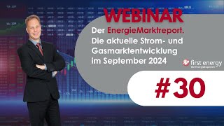 Der EnergieMarkt im September 2024  Die aktuelle Strompreis und Gaspreisentwicklung [upl. by Ahtennek]