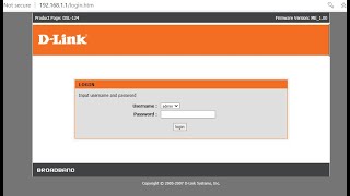 How to change DLink WiFi Router password DSL124 [upl. by Novihs867]