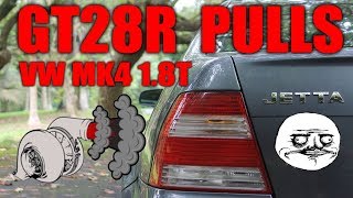 VW MK4 18t JETTA GT28R PULLS [upl. by Ydnem]