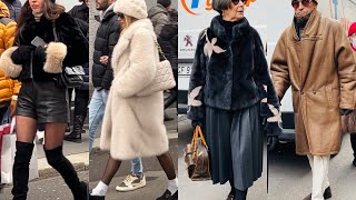 ELEGANT WINTER STREET STYLE 2024  MILAN TRENDS OUTFITS [upl. by Llenrep]