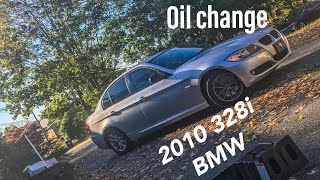 BMW 328i Oil Change easy [upl. by Atteyram]