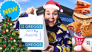 Trying Greggs brand new Christmas menu [upl. by Aihsema]