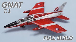 Fiery Folland Gnat T1  Airfix 172 Model kit Full Build [upl. by Fulviah]