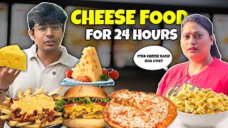 Eating Only CHEESE FOOD for 24 Hours⏲😋🧀 Food Challenge [upl. by Novyar]