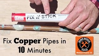 How to Fix a Pinhole Leak in a Copper Pipe  by Home Repair Tutor [upl. by Eimmij735]