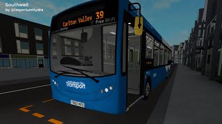 Route Visual on Route 39 in Southwell Roblox [upl. by Akeemat]