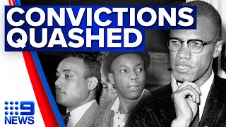 Two men exonerated over assassination of Malcolm X  9 News Australia [upl. by Ahsinit]