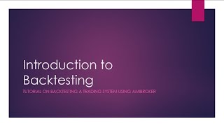 Introduction to Backtesting using Amibroker [upl. by Haran]