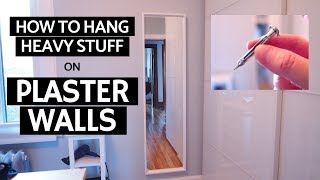 How to hang heavy stuff on plaster walls  Molly bolts [upl. by Gillett]