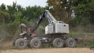 TimberPro TF830B feller buncher JEAN FREON Elagage [upl. by Saum271]