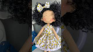 Vestidinho lindo com laço no cabelo handmade textildoll handmade makedoll snoopy natal diy [upl. by Ydnes270]