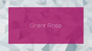 Grant Rosa  appearance [upl. by Ymorej]