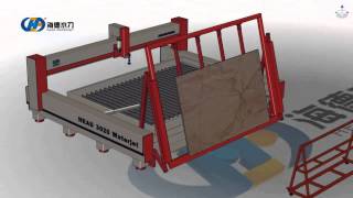 HEAD water jet cutting machine with loading system [upl. by Clevie789]