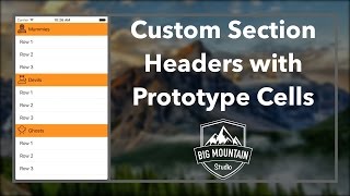 Custom UITableView Section Headers With Prototype Cells iOS Xcode 8 Swift 3 [upl. by Vyky]