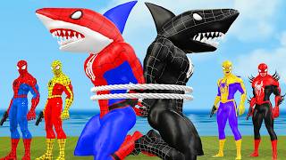 Siêu nhân nhện 🕷️SpiderMan rescues Wife or lover from Venom vs Joker vs Iron man vs Shark spiderman [upl. by Blankenship920]