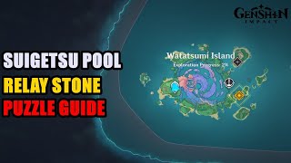 Suigetsu Pool Relay Stone Puzzle Genshin Impact [upl. by Ibson]