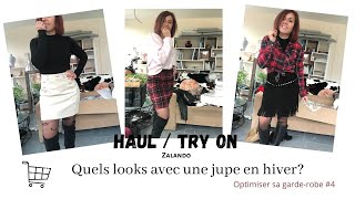 Quels looks avec une jupe en hiver  optimiser sa garderobe 4 Haul Zalando [upl. by Marquez]