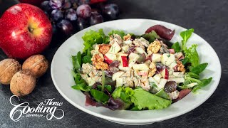 The Best Waldorf Salad – Apple Celery Grape and Walnut Salad [upl. by Husain]