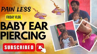 Baby ear piercing video painlesschevulu kutuncham subscribe [upl. by Einolem770]