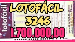 lotofácil 3246 170000000 [upl. by Riaj]