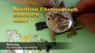 Service a Breitling Chronograph Part 1 Dismantling the movement Watch repair series [upl. by Lennaj]