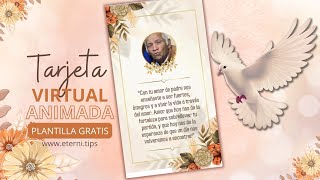 Tarjeta de Invitación Virtual a Misa de Difunto u Honras 🕊️ Recordando con Respeto 🕯️ [upl. by Lonnard]