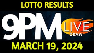 Lotto Result Today 900 pm draw March 19 2024 Tuesday PCSO LIVE [upl. by Quiteria]