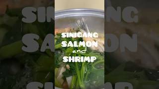 SINIGANG NA SALMON WITH SHRIMP HIPON [upl. by Gamin942]