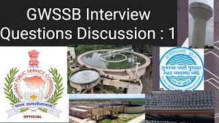 GWSSB Previous Year Interview Questions 01  GPSC Civil Engineering  GPSC Civil Interview [upl. by Cicenia]