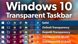 Make Windows 10 Taskbar ClearTransparent [upl. by Assele]