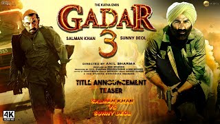 Gadar 3 Official Trailer  Salman Khan  Sunny Deol  Ameesha Patel Gadar 3 Teaser Trailer Updates [upl. by Nira]