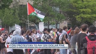 Four fined for Ohio State proPalestine protests [upl. by Aryamo]