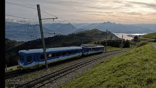 Scenic Cogwheel Train Ride  Arth Goldau to Rigi  Switzerland [upl. by Mosira772]