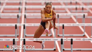 Anna Hall atop heptathlon leaderboard after Day 1 at Trials  NBC Sports [upl. by Ynafetse]