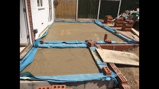 How to build an extension part 3 concrete floor slab [upl. by Aiyotal]