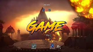 Brawlout gameplay on PlayStation PS 4 local coop 2 player [upl. by Ovid853]