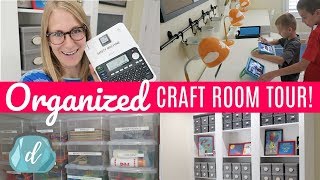 Budget Craft Room Organization Ideas  Back to School Room Tour amp Makeover [upl. by Ginnifer]