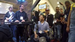 Los Malandros De la Salsa  Namm Show 2018  Roberto Quintero  Luis Quintero  Bongos [upl. by Kushner]