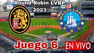 Donde ver Leones del Caracas vs Navegantes del Magallanes en vivo juego 6 Round Robin LVBP 2023 [upl. by Arelus]