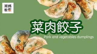 【 菜肉餃子 】包水餃！煎餃子！Pork and vegetables dumplings by 潮媽教煮 有字幕）有食譜） [upl. by Vasos]