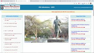 JNU Application Form for PhD Program 2023 is Live Now  NTA PhD Admission Schedule 2023 [upl. by Jutta]