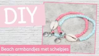 DIY sieraden maken met Kralenhoekje  Beach armbandjes met schelpjes [upl. by Nwatna]