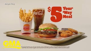 Burger King introduces 5 value meal [upl. by Thay]