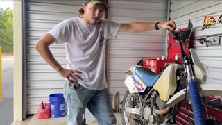 Retard Rebuilds Episode 1 Totaling my Suzuki DR350 [upl. by Ettennod277]